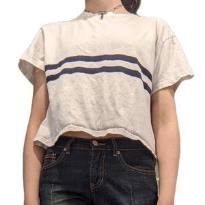 Striped White and Blue Brandy Tee
